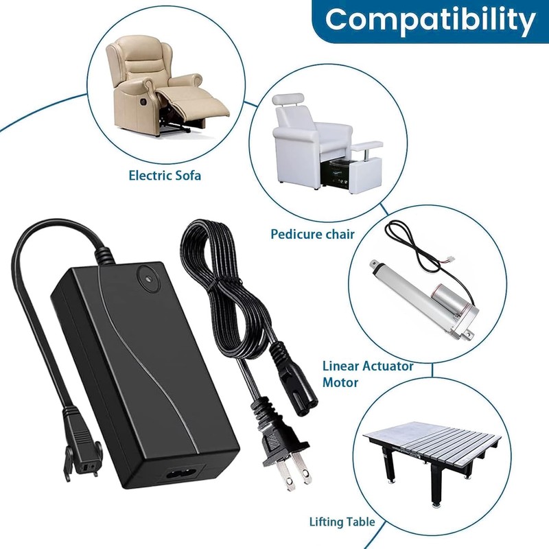 Guy-Tech 2-Prong AC/DC Adapter Compatible for Southern Motion FS2900-2000 FS29002000