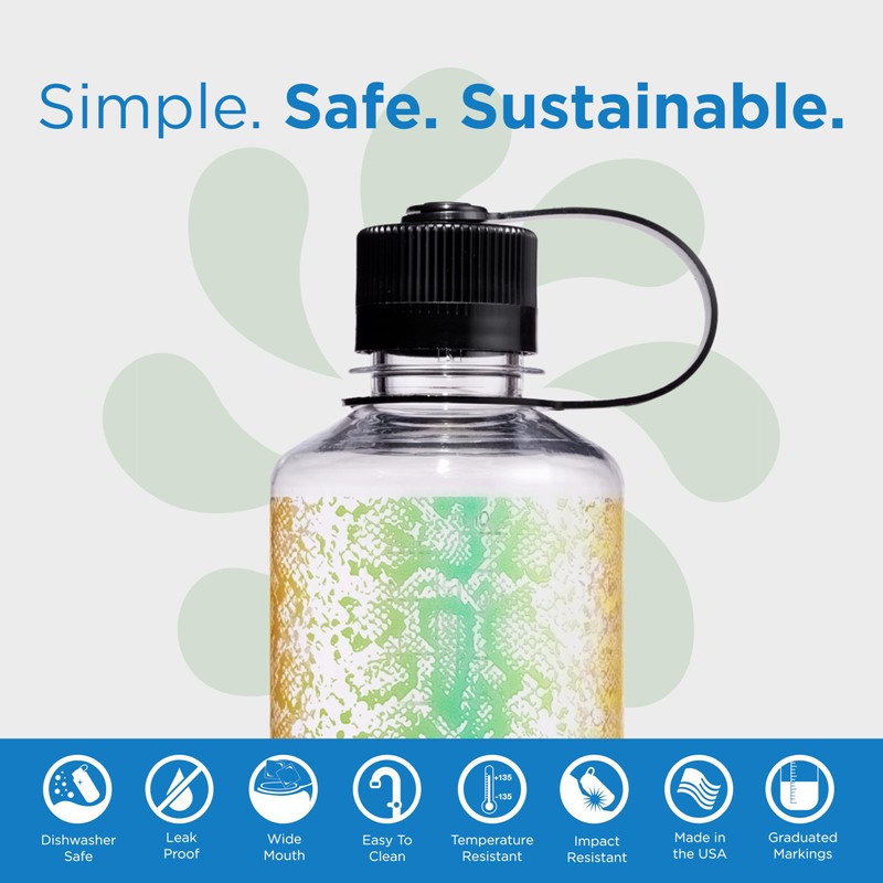 Nalgene Sustain Tritan BPA-Free Water Bottle Made with Material Derived