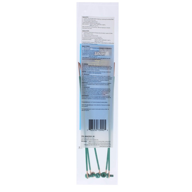 Ideal Industries INC. 30-3392S 12 AWG Solid Pigtails with Screws