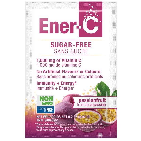 Ener-C Sugar Free Vitamin C Drink Mix 1000mg, 1 Serving SAMPLE, Passionfruit