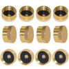 FengJIN HZFJ 12PCS Solid Brass Refill 1lb Propane Tank Cap