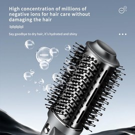 Warmluftbürste Rundbürstenföhn, Multifunktionaler Föhn Kamm, Stylingbürsten, Haartrockner und Styler, Haarstyling Lockenbürste, Haarglätter Bürste, 3 Temperaturstufen，2 Windgeschwindigkeitsgetriebe