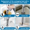 Air Pump Plunger, Stainless Steel High Pressure Toilet Plunger, 6Pcs