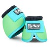 Jeffers Equine Ballistic Bell Boots - Lime & Turquoise, Medium