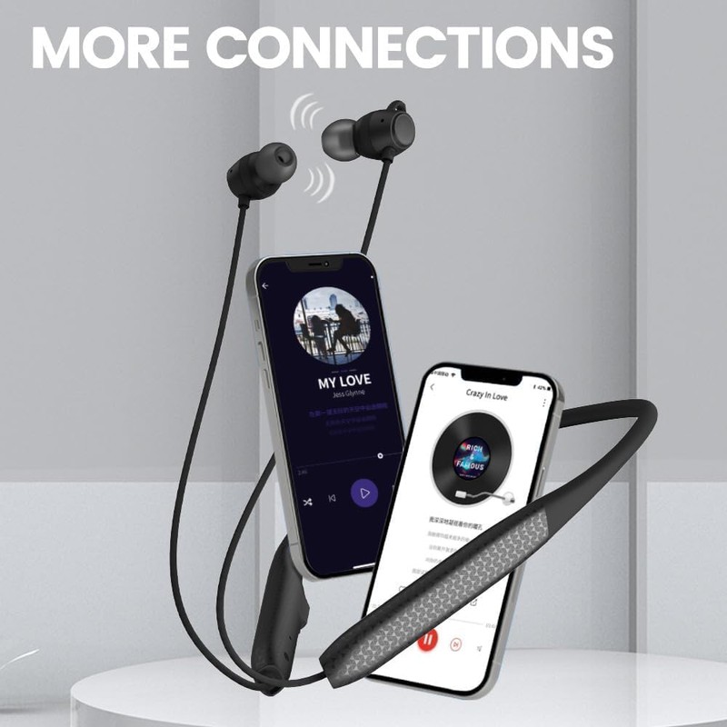 CXPSUE Neckband Bluetooth Headphones Twin Pack｜60H Playtime ×2｜3C Fast Charge｜ENC