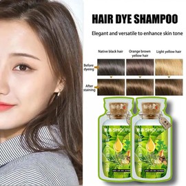 30ml PEWARNA RAMBUT Dye Hair Shampoo Pure Plant Natural mild hair color Black Cover White Hair Dye Coloring Shampoo