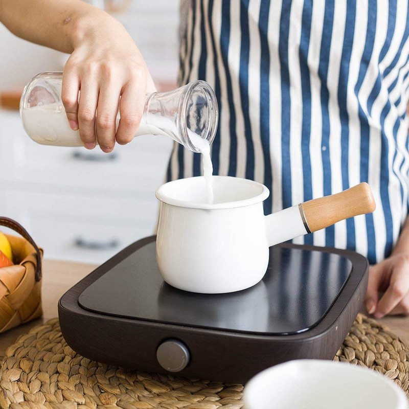 YumCute Home Enamel Milk Pan, Mini Butter Warmer 4 Inch