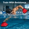 Webbed Swim Gloves with Adjustable Wrist Strap for Swimming, Diving