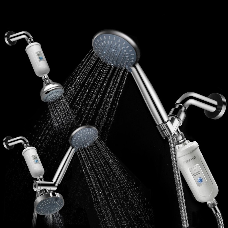 Miniwell Shower Filter L730-XC, Removes Over 99% Chlorine, Shower Head