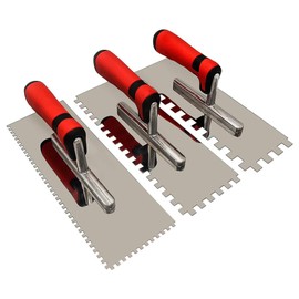 Ziiyoilh Stainless Steel Square Notched Trowel 3PC forWall Floor Tiling Installation Trowel forTile Installation