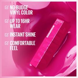 MAYBELLINE MAYBELLINE Super Stay Vinyl Ink Longwear No-Budge Liquid Lipcolor Make Up, Highly Pigmented Color and Instant Shine, Upbeat, 1 Count