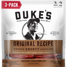 [Pack of 3] Duke's Original Recipe Smoked Shorty Sausages - 5 Oz / Pack