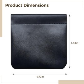 Toyosport 2PCS Small Makeup Bag for Purse, Waterproof Mini Makeup Bag, Snap Closure Comestic Bag, Small Makeup Pouch for Women, Black and Caramel