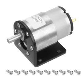 DMiotech Micro DC 12V 20RPM Geared Motor with Bracket Gear Reduction Motors 37mm Diameter Gearbox Micro Speed Reduction for RC Car, Robot Model, DIY Toys