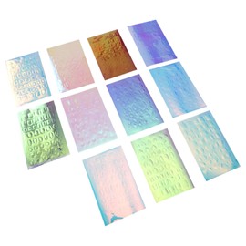 Minkissy Unique Manicure Stickers 11pcs Ice Cube Cellophane Mermaid Stickers Nail Art Decals for Parties