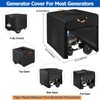 Waterproof Generator Cover Outdoor with Dual Waterproof Zip Open, 800D