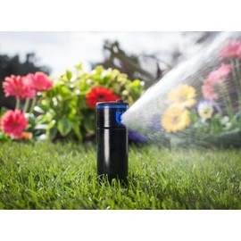 Hunter PGP Ultra Rotor Sprinkler Head, 4" Pop-Up, ¾ Inch Inlet, Pressure-Regulated Body, 3.0 Nozzle Installed, Adjustable Arc 50° to 360°, Lawn Sprinkler, 17'– 46' Spray Distance