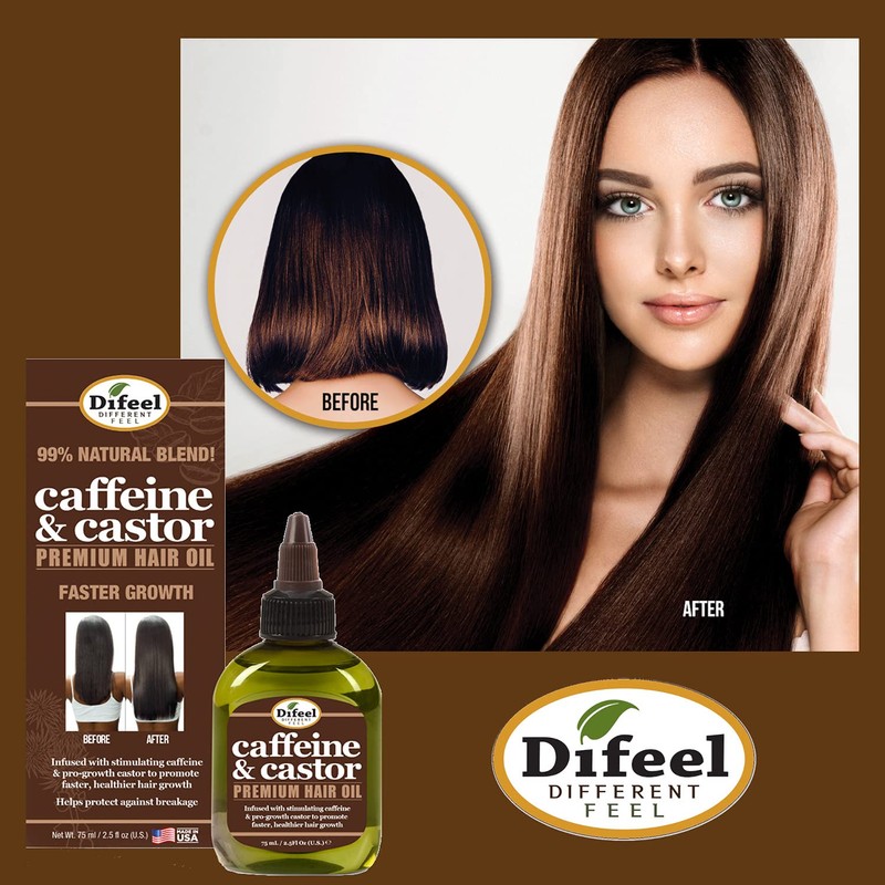 Difeel Caffeine & Castor Premium Hair Oil for Faster Hair