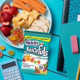 Welch's Juicefuls Juicy Fruit Snacks, Mixed Fruit, Berry Blast & Island Splash Fruit Gushers Variety Pack, Great For School Lunches, Gluten Free, 4 Oz Individual Single Serve Bags (Pack Of 12)