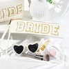 SOIDRAM Bride Patch Letter Makeup Bag for Women Bridesmaid Engagement