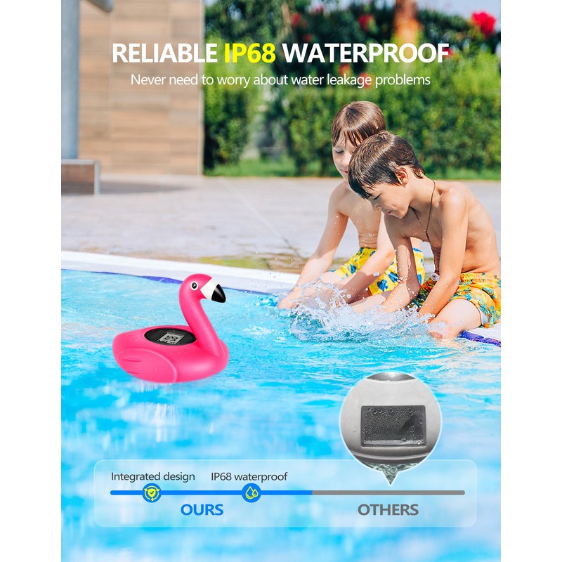 FirstE 2026 Upgrade Solar Digital Pool Thermometer Come with Rope