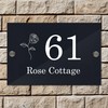 Badgemaster Modern Anthracite House Number Sign Plaque Stainless Steel Standoffs