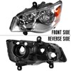 HECASA Pair Headlight Headlamp Chrome Housing Clear Lens Compatible With