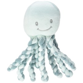 Nattou Music Box Octopus Lullaby "La-Le-Lu" for Newborns and Premature Babies, Mint Green, 23 cm