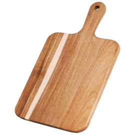 Acacia Wood Cutting Board with Handle 16"x8.7", Wooden Cutting Boards, Chopping Board, Charcuterie Board, Serving board for Cheese, Bread, Pizza, Vegetables & Fruits (1, 16"L x 8.7"W)