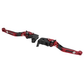 Palancas Para Moto, Longitud Ajustable Palancas De Embrague Plegables, Manijas Para Moto Palanca de Freno de Aluminio Anodizado para YZF R1 R6 R6S (Rojo) con 1 Par