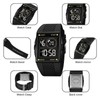 PASOY Unisex Digital Bracelet Watch Backlight Mens Women Square Alarm