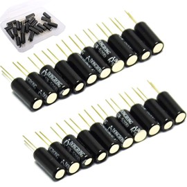 RUNCCI-YUN 20 Pieces Tilt Sensor Angle Sensor Vibration Sensor Ball Switch 12V-24V 20MA SW-520D Metal Ball Tilt Shake Trigger Switch for Arduino Smart Car (Black)