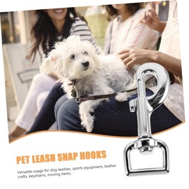 WOONEKY 2 Pack Metal Dog Leash Clasp Buckle Dog Slip Lead Connector for Thick Canvas