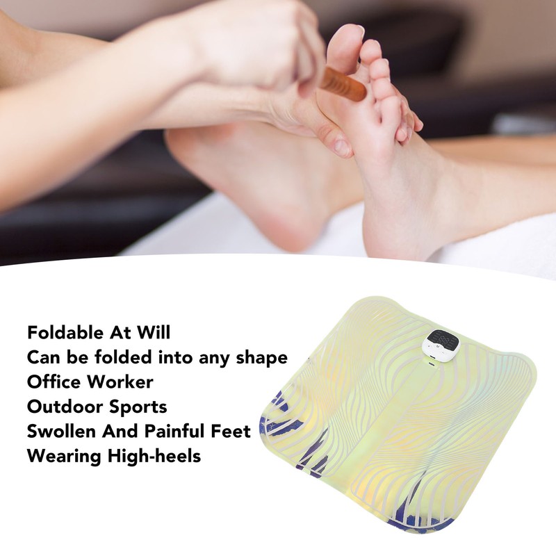 Electric Micro Current Foot Massager Mat Foldable Foot Stimulator Massager