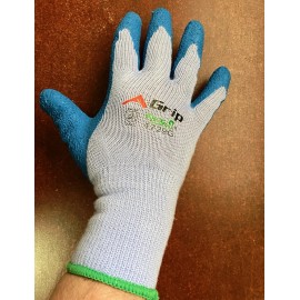 Liberty Safety 12 pair of Textured blue latex coated cotton/polyest