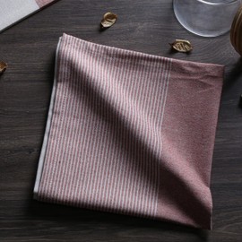 Palisa Cloth Napkins Set of 4 18x18 Inches - Spring Block Striped Dinner Napkins for Easter Basket Decor Farmhouse Wedding, Washable Soft 100% Cotton Durable Table Linen for Everyday Use - Rust