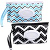 FEBSNOW 2 Pack Baby Wipes Container, Reusable Portable Wet Wipe