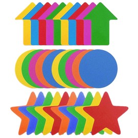Ciieeo 30pcs Colorful Household Floor Markers Wear Resistant Carpet Stickers for Kids Play Areas Classrooms and Home Decoration Random Colors