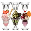 QAPPDA 6 Pack Glass Tulip Sundae Cups, 6.7 Ounce Clear
