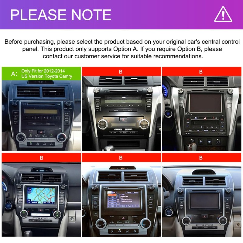 Car Radio Stereo for Toyota Camry 2012 2013 2014, Rimoody