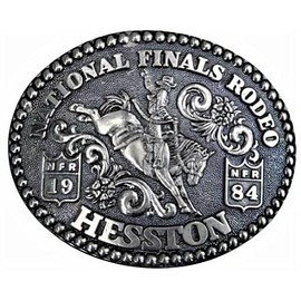 1984 Hesston National Finals Rodeo Belt Buckle Small-sized Youth / Junior / Ladies Buckle