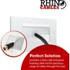 Rhinocables Double Gang Faceplate Brush Plate with Black or White