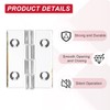 sourcing map Small Acrylic Hinges Plastic Clear Hinge 45 x
