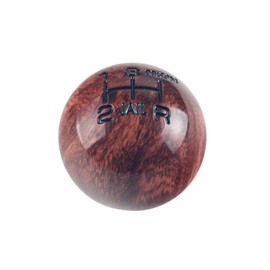 DEWHEL Classic Weighted Wooden Type R Manual 5 Speed Gear Jail Prison Shift Knob w/Black Engraved Inlay Universal Threads M8x1.25 M10x1.25 M10x1.5 M12x1.25