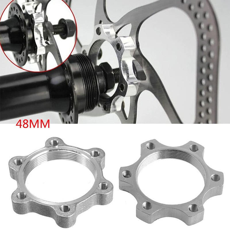 2Pcs Bike Freewheel Threaded Hub Disks 48MM Flange Adapters for