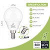 Sailstar Ceiling Fan Light Bulbs, E12 LED Bulb 60W Equivalent,