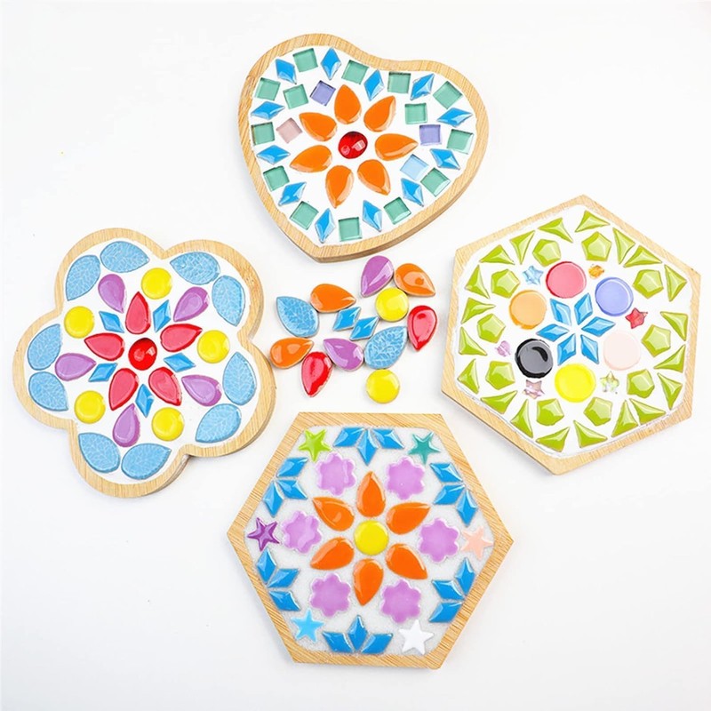 105 Pieces 28mm x 18mm Ceramic Raindrop Mosaic Tiles, 500g