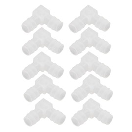 Hose Connector Angle, Pack of 10 Plastic Hose Barb, 90 Degree Elbow L Pipe Fittings Pipe Adapter Connector 2 Way Joint Splicer Mender Union Adapter for Boat Aquarium (12 mm)