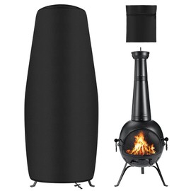 AOOWU Patio Heater Cover, Outdoor Heavy Duty 210D Oxford Fabric, Waterproof Windproof UV Protection, Outdoor Heater Cover, Garden Heater Covers with Adjustable Hem Cord (122 X 61 X 21 CM)