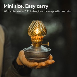 Thous Winds Oil Lamp, Retro Vintage Oil Lantern, Windproof Kerosene Lantern for Outdoor Camping Garden Decor Indoor Use, with Storage Case